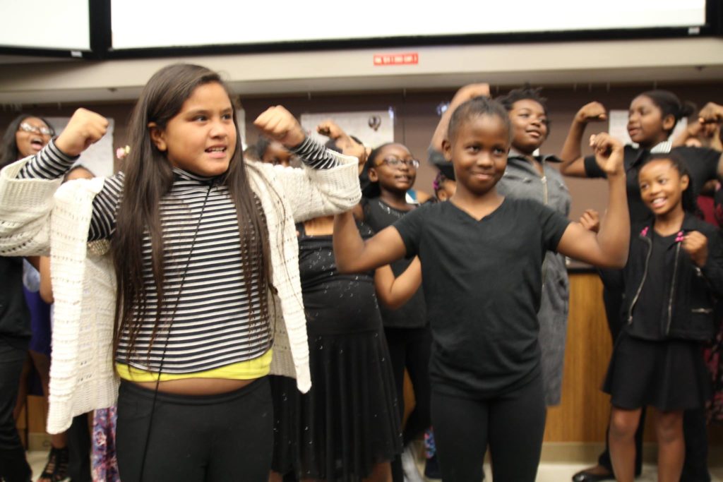 Freedom Schools scholars, age 8-18, get pumped up each day to learn to read and fight for social justice.